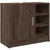 vidaXL Waschbeckenschrank Braun Eichen-Optik 63x29x55 cm Holzwerkstoff