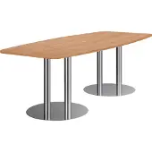 Hjh OFFICE PRO KARAT S 22 C - Karat Nussbaum mit Säulenfuß/Chrom 220 x 103