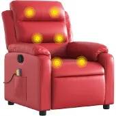 vidaXL Massagesessel Rot Kunstleder