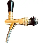 Ich-zapfe Kolbenschankhahn , Zapfhahn - vergoldet, Length:55 mm