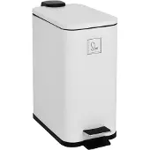 SVITA ST5 Mülleimer Treteimer 5l inkl. Inneneimer Softclose rechteckig Weiß