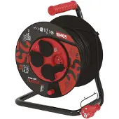 Emos P084253, 25 m, Drinnen/Draußen, IP44, Polyvinylchlorid (PVC), Schwarz, 4 AC-Ausgänge