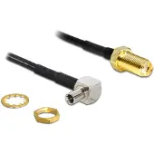 DeLOCK 88487, 1,45 m, TS-9, SMA, Schwarz