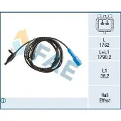 FAE ABS Sensor Raddrehzahl Hinten für CITROËN C5 III Kombi (RW) 78516