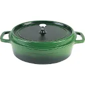 Contacto AluChef Cocotte, oval 35 cm x 29 cm / grün