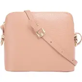 Cluty Umhängetasche "Damen echt Leder, Made in Italy", Damen, Gr. B/H/T: 20cm x 18cm x 4cm onesize, rosa, Leder, unifarben, Taschen Umhängetasche, echt Leder, Made in Italy