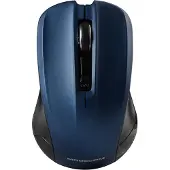 Modecom MC-WM9 Schwarz-Blau Kabellose Optische Maus | Ergonomische Computermaus für Laptop & PC | 1200 DPI Sensor & Nano-Empfänger | Kabelloses Design für Büro & Home Office