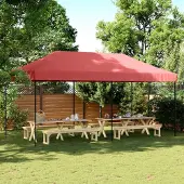 Prolenta Maison Exclusive - Partyzelt Faltbar Pop-Up Burgunderrot 580x292x315 cm