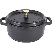 Contacto AluChef Cocotte, rund 24 cm / schwarz