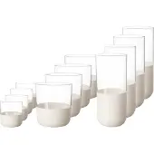 Villeroy & Boch Gläser-Set "Bargläser Manufacture Rock 12er Set weiß-transparent" Handwäsche wird empfohlen
