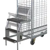 Variofit Trittleiter mit 3 Stufen für Kommissionierwagen zsw-200.000