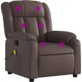 Syfax Massagesessel Braun Kunstleder