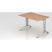 Hjh OFFICE PRO FARO 12 S - 120 x 80 Nussbaum/Silber höhenverstellbar