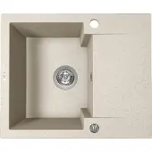 Laveo Kuchinox CHICHI Granitspüle 1 Becken mit kurzer Abtropffläche beige 480x580x194 mm