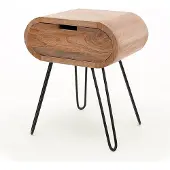 KAWOLA Nachttisch BAEL Beistelltisch Mangoholz massiv braun 1 Schublade