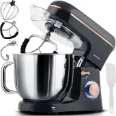Berdsen BD-756 Küchenmaschine 6 l, 1400 W, 3-in-1, schwarz-gold