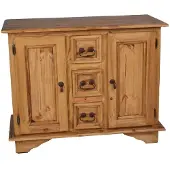MiaMöbel Sideboard Mexico Möbel 108x86x50 cm Landhausstil Massivholz Pinie Honig