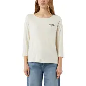 Comma T-shirts Offwhite Größe: 42 | Longsleeves Outlet | Damen | Weiß