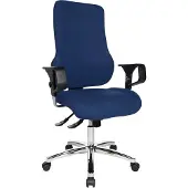 Topstar Bürostuhl Sitness 55, SD69X L58 dunkelblau, chrom Stoff
