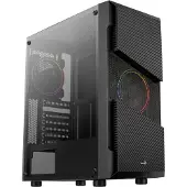 Eurocase Menace Saturn FRGB, Midi Tower, PC, Schwarz, ATX, micro ATX, Mini-ITX, ABS Synthetik, SPCC, Stahl, 15,7 cm