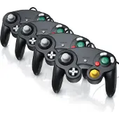 CSL 4x Nintendo-Controller, Gamepad für Nintendo GameCube / Wii Vibrationseffekte / ergonomisch