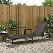 vidaXL Sonnenliege Schwarz 200x62x59,5 cm Textilene - Gartenliegen C1583