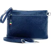 Florence Leder Tasche Umhängetasche Handgelenktasche blau OTF816B