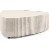 Masseno Polster-Couchtisch LINEO 89 cm Kaffetisch für Wohnzimmer Sofatisch Wohnzimmertisch Ecru