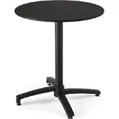 Oviala Runder Gartentisch 60 cm neigbar Aluminium und HPL Schwarz - Opera