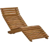 Dopwii Gartenliege, Sonnenliege, Massivholz, Braun, 66 x 170 x 77 cm