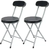 Lixada 2PCS Gepolsterter Klapphocker Multifunktionaler klappbarer gepolsterter Stuhl für Heimbüro