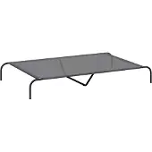 Syfax Hundebett Erhöht Grau 150x90x20 cm Textilene und Stahl