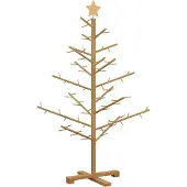 Syfax Holz Weihnachtsbaum Braun 125 cm Massives Kiefernholz