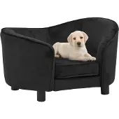 Syfax Hundesofa Schwarz 69x49x40 cm Plüsch