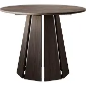 Lookway Ausziehbarer Esstisch SILVA, Nussbaum, ø100 cm (+ 80 cm)