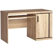 Masseno Schreibtisch MALAGA 126x61x77 cm Bürotisch Computertisch, Sonoma Eiche