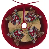 Kondela Weihnachtsbaummatte Gorgina 100 cm - rot / beige