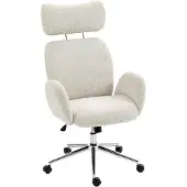 HOMCOM Schreibtischstuhl Höhenverstellbar Homeoffice Stuhl mit Armlehne
