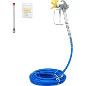 TOPDEAL Airless-Farbspritzschlauch-Set, 15 m, 1/4 Zoll Drehgelenk, 3600 psi, mit 517-Spitze
