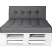 Mayaadi Home Rückenkissen MH-JC02 Dunkelgrau 120x40x10-20 cm