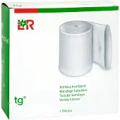 Lohmann & Rauscher tg Schlauchverband, weiß, 20 m, nahtlos gestrickt und dehnbar - 1 Stück, Gr. 7 (7,0 cm) für Arm (groß), Bein, Kinderkopf 1 St