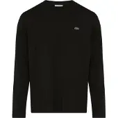 Lacoste Langarmshirt Rundhalsausschnitt, reine Baumwolle, Regular Fit
