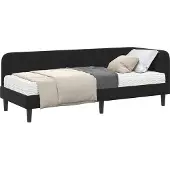 vidaXL Eckbettgestell Schwarz 80 x 200 cm Samt
