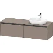 Duravit Waschtischunterschrank Ketho.2 160x55cm, B re, bas. ma, 2 Ausz., wandhängend