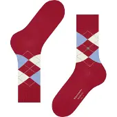 Burlington Manchester Socken Kariert Rot 8049