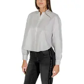 Armani Exchange für Damen. XW001180AF12812U0002 Langarmhemd weiß (XS), Lässig, Baumwolle