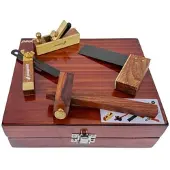 Paulimot Mini-Holzbearbeitungs-Set, 4-teilig, Rosenholz