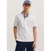 Bugatti Herren Halbarm-Polohemd aus 100% Baumwolle, atmungsaktiv und hautfreundlich