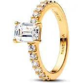 Pandora 164506C01 Damenring Rechteckiger Funkelnder Heiligenschein Goldfarben