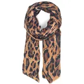 StyleBREAKER Schal "Schal Leoparden Muster Gold Metallic" 1 Stk.